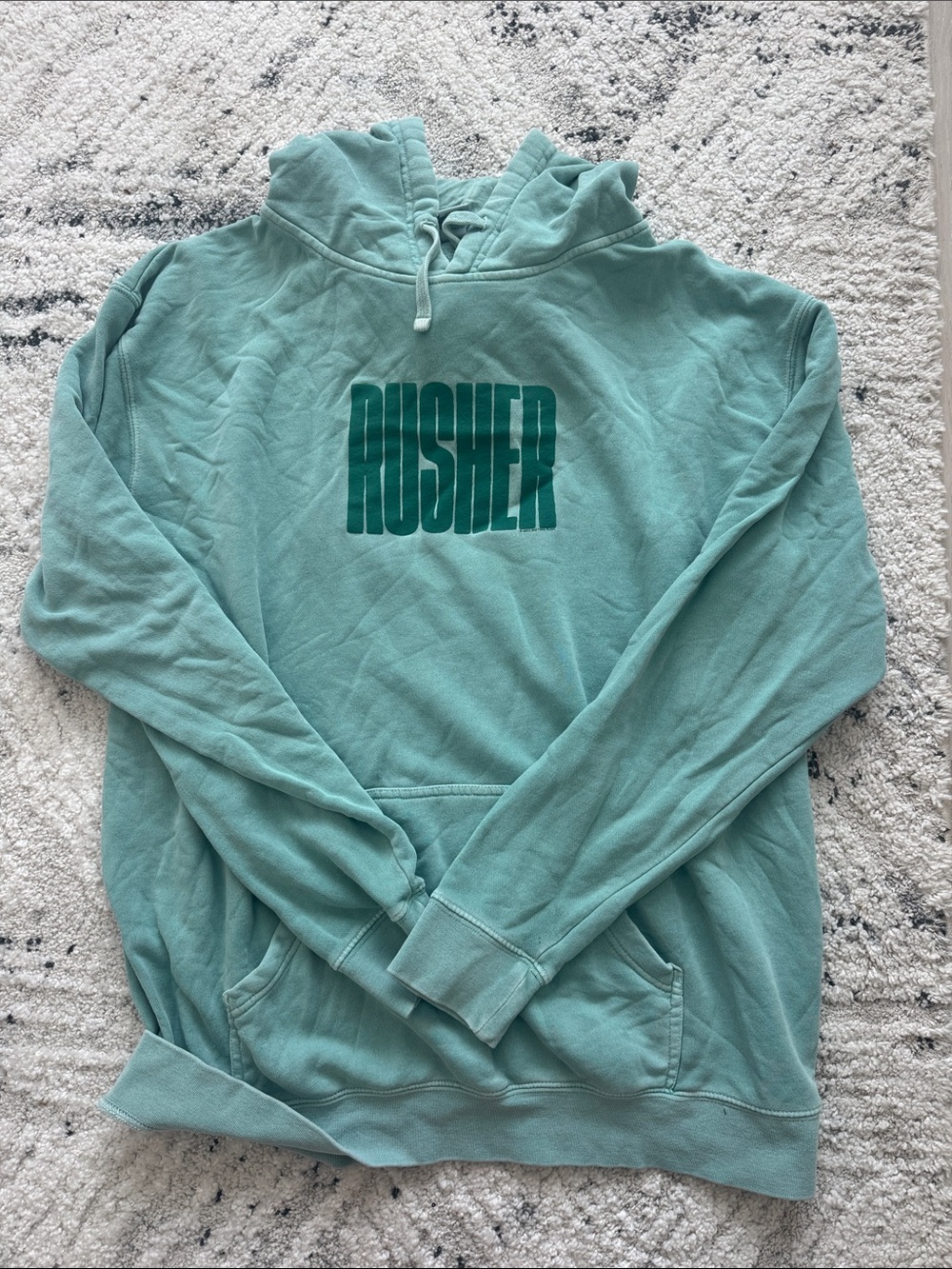 Teal Comfort Colors Big Time Rush 'RUSHER' Graphic Hoodie